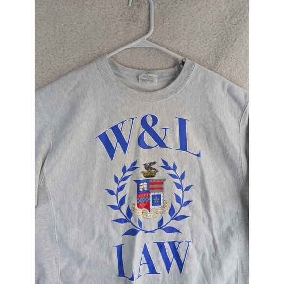Washington Lee Law Sweatshirt Mens Large College Champion Reverse Weave Crewneck - Picture 10 of 16